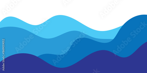 abstract creative blue sea wave layer background.