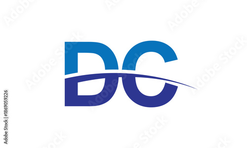 abstract creative DC letter logo vector art.