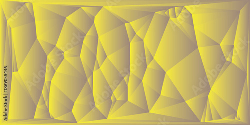 Yellow polygon abstract background with sharp geometric shapes, clean modern style for web and print
