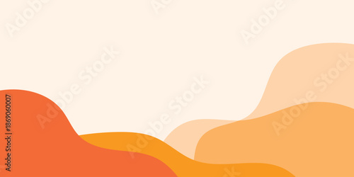 abstract creative orange sunset layer vector background design.