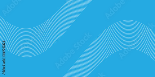 abstract creative white curve line on blue business background design.