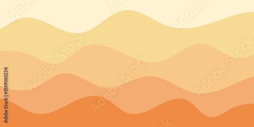 abstract creative orange sea wave shapes business background design.