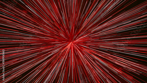 Vibrant red starburst background with radiant glow