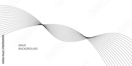 abstract creative black blend wave line design for card, poster, background.