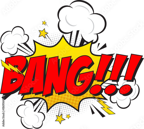 Comic text effect bang. Comic book bang sound effect