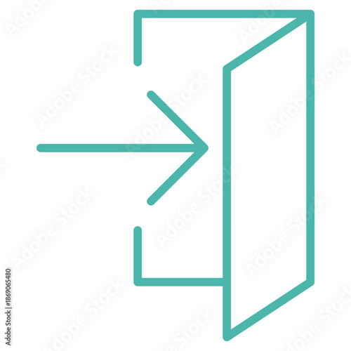 Flat Colored Login Icon for Security Access