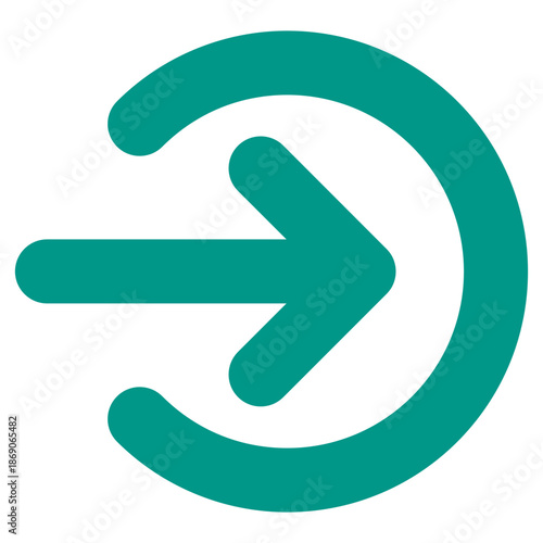 Flat Colored Login Icon for Security Access