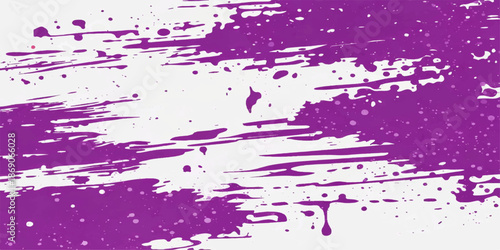 Abstract watercolor and grunge design featuring purple and pink ink splashes, artistic paint splatters, and liquid stains on a textured paper background illustration