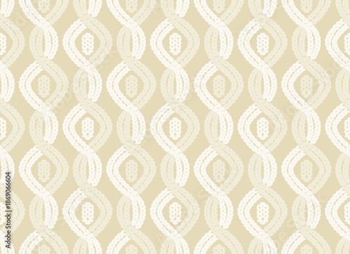 ケーブルニット　ダイヤサークル　アランニット　クロス　縄編み