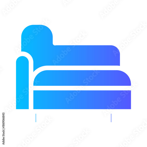 chaise longue gradient icon