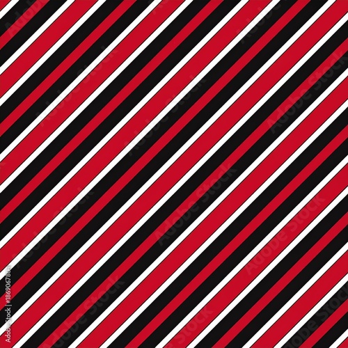 Diagonal Red Black and White Striped Pattern for Backgrounds and Designs.