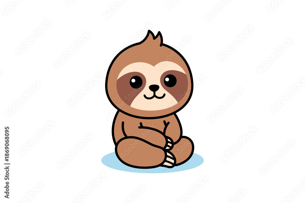 Obraz premium Sloth Cartoon Illustration