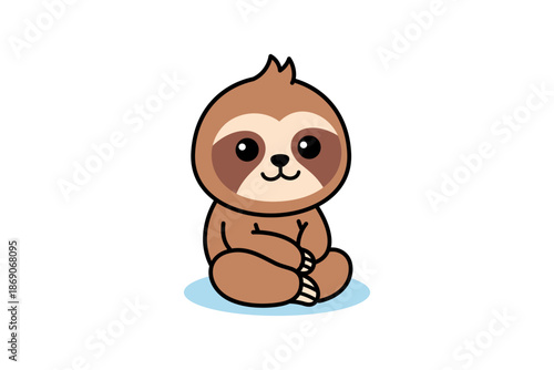 Sloth Cartoon Illustration