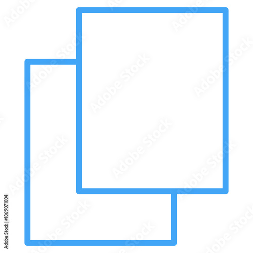 Flat Colored Copy Icon for File Duplication