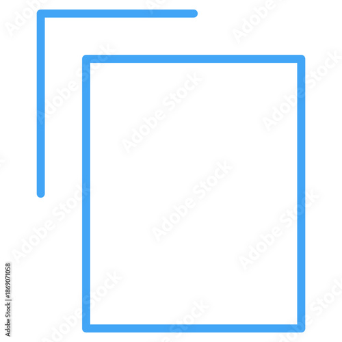 Flat Colored Copy Icon for File Duplication