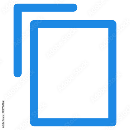 Flat Colored Copy Icon for File Duplication