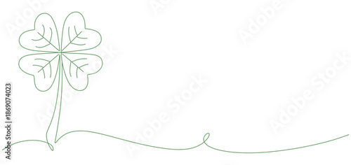 clover leaf vector line art design for st patrick's day eps 5