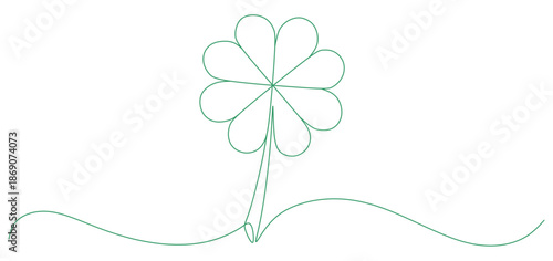 clover leaf vector line art design for st patrick's day eps 2