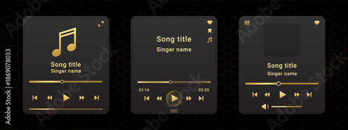 Set of luxury music audio player