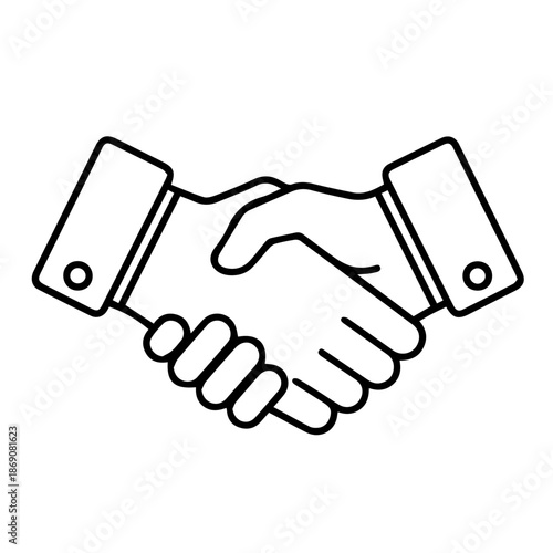 Handshake between two businessmen vector illustration