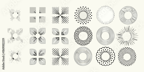 Abstract geometric patterns a collection of evolving circular designs and forms
