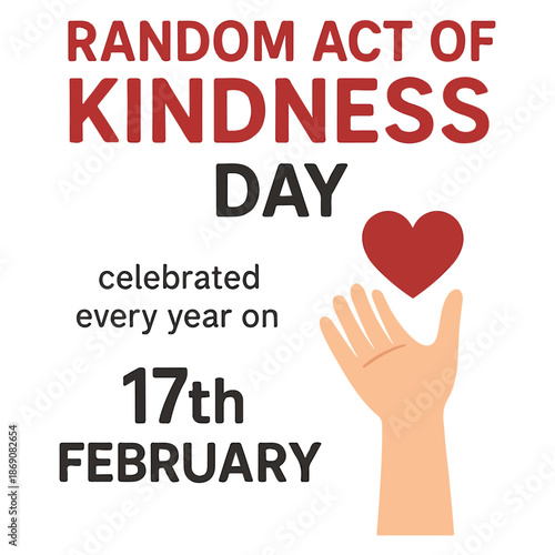 Random Act of Kindness Day Vector Banner and Social Media Template – February 17