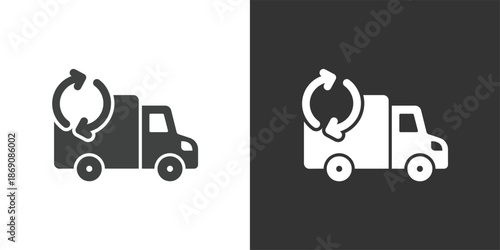 Return Delivery icon. Solid glyph series icon