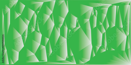 Green polygon abstract background with sharp geometric shapes, elegant modern style for digital and print.