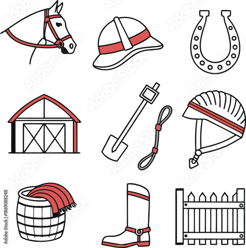A professional collection of construction and business icon symbols featuring vector illustrations and silhouettes in a comprehensive design set for sign and industry applications