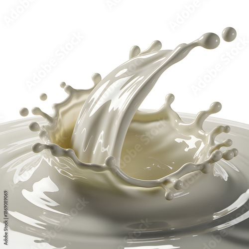 milk splash on white background