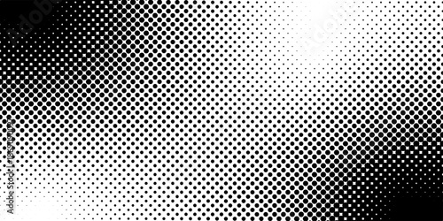 Abstract halftone monochrome dotted pattern with clean dot distribution for minimalist graphic design modern backgrounds editorial layouts print media and contemporary visual communication projects