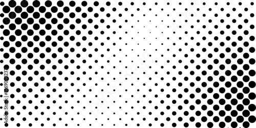 Corner halftone texture. Dotted gradient pattern background. Abstract faded pop art wallpaper