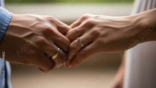 Wallpaper Mural Couple holding hands with wedding rings Torontodigital.ca