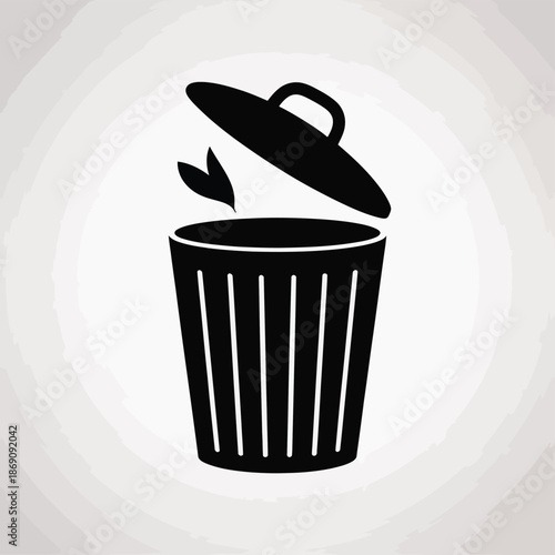 Throwing away trash in garbage can