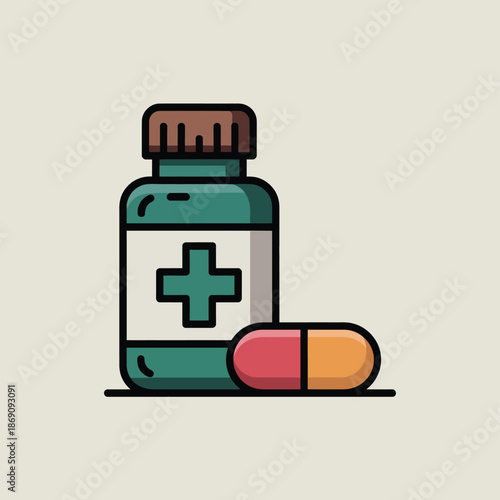 Medication bottle and capsule for health care