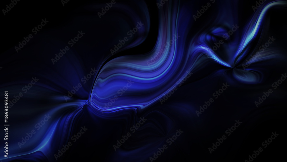 Obraz premium Mysterious Deep Blue Smoke Abstract Background with Soft Wispy Fluid Shapes and Dark Cinematic Mood for Futuristic Creative Projects
