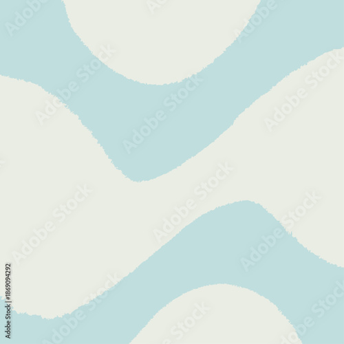 Abstract gentle wave pattern in soft pastel blue and cream, evoking a sense of calm and serenity for decor and design