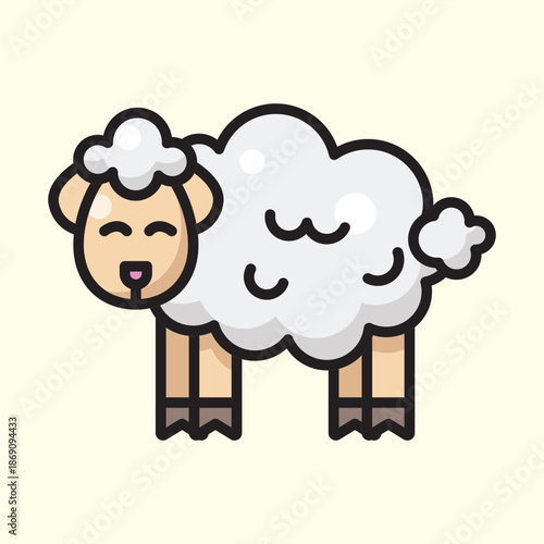Fill Icon of an sheep
