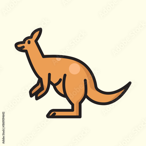 Fill Icon of an kangaroo