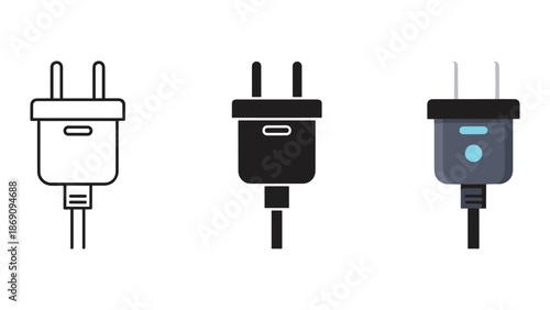 Different styles of power adapter