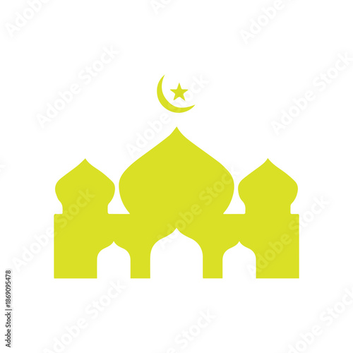 Islamic Mosque Symbol Icon Vector Template