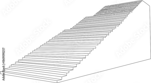 Modern metal staircase with sleek steps