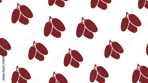 Vintage red pomegranate seeds pattern background Vector