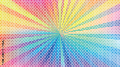 太陽　スクリーントーン　カラフル　背景