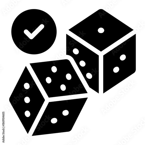 dices glyph icon