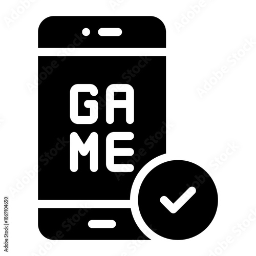 mobile gaming glyph icon