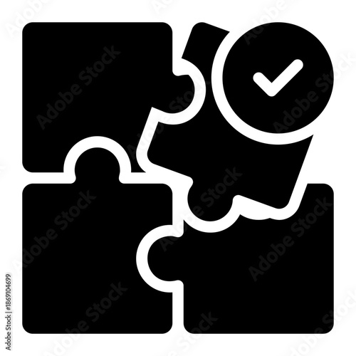 puzzle glyph icon