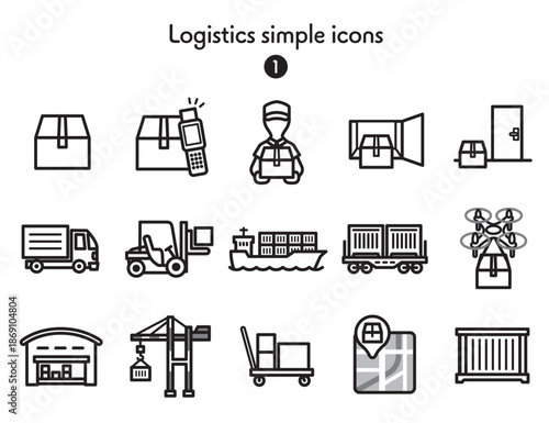 シンプルアイコン集 物流