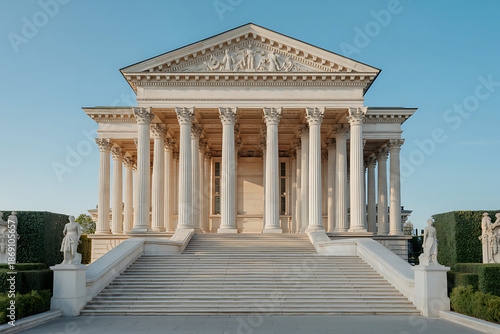 Supreme Court Building with Statues government architecture