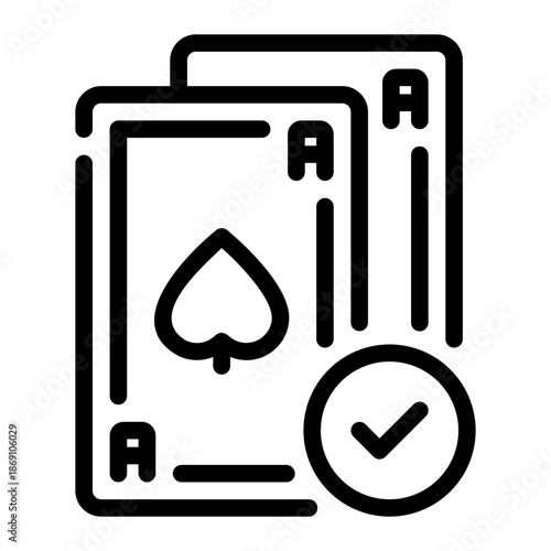 poker line icon